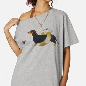 Aelfric Eden Gray Tee with Dachshund Design